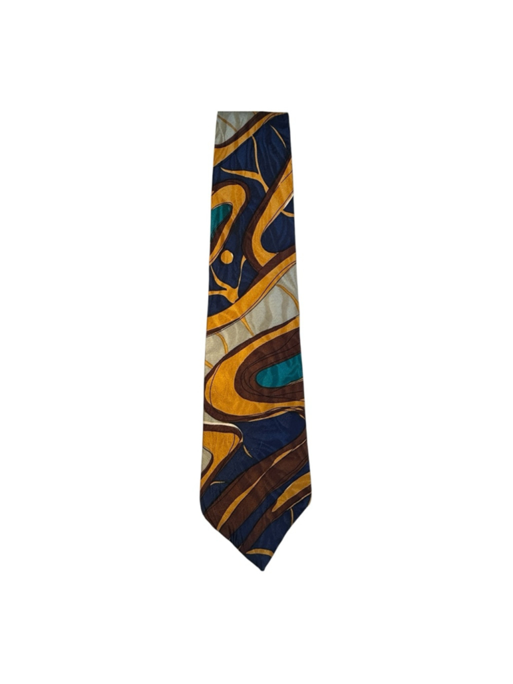 Vintage Sturbridge by Higo Silk Necktie Abstract Art Wide Tie Made in USA